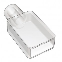 Tapa Inicio de silicona transparente con salida cable para Tira LED 230V de 12mm